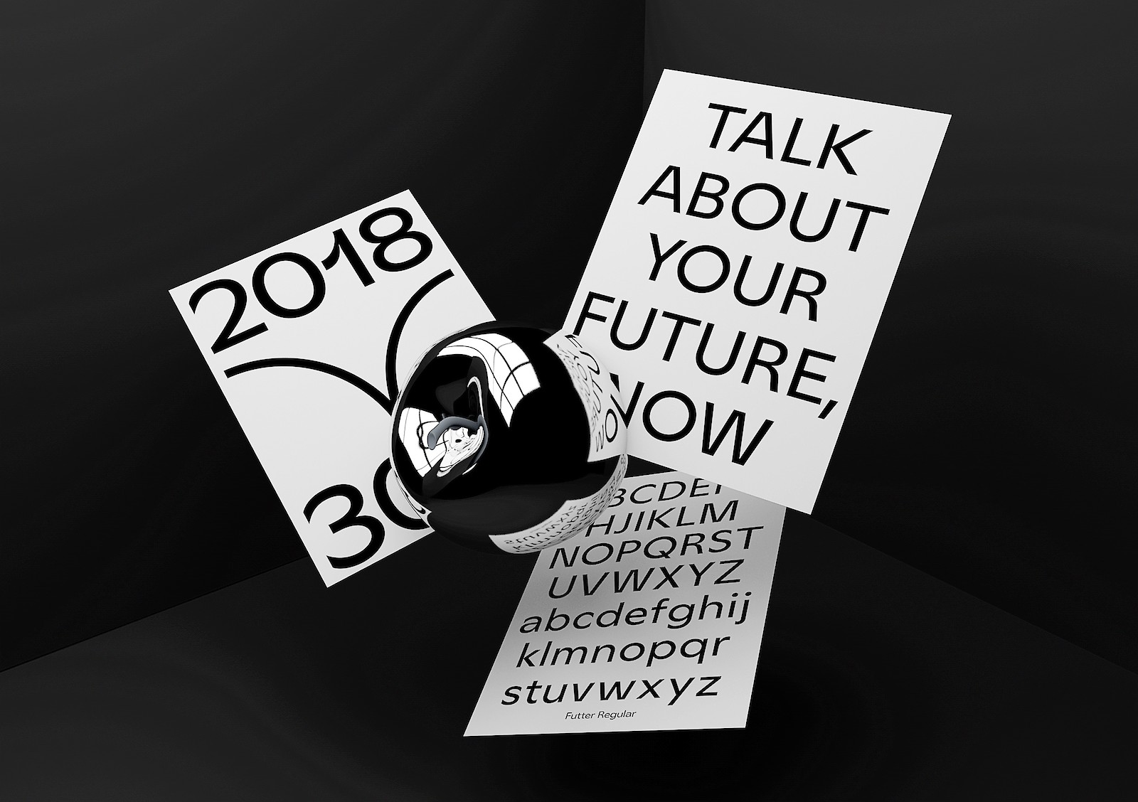 © ZHdK, 2018. The Type family Futter, created as part of the research, underlines the personal authorship of the work and it’s statement.